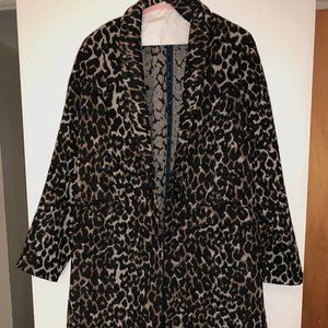 Cheetah Print Long Coat
